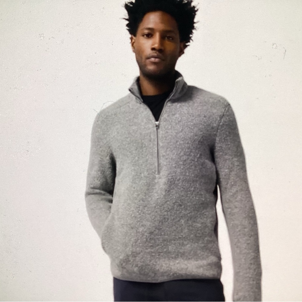 Lululemon athletica Men's Tundra Trek 1/2 zip Heather Gray Zip-Up Sweater